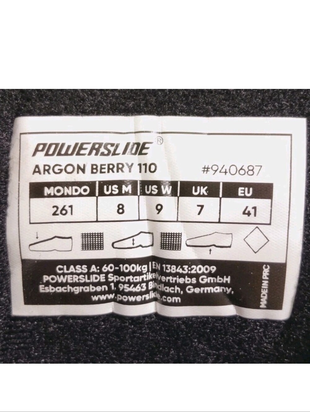 Powerslide Phuzion Argon 110 Inline Skates Mondo 261 Women-9 / Men-8. - Picture 7 of 10